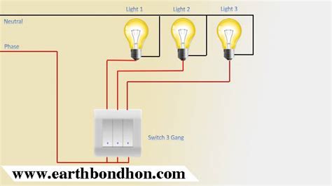 How to wire 2 & 3 gang 2 way trendi light switches. House wiring 3 gang switch wiring | Earth Bondhon