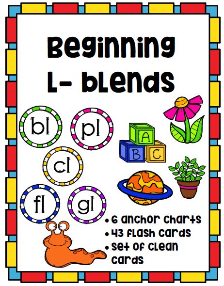 Consonant Blends Anchor Chart