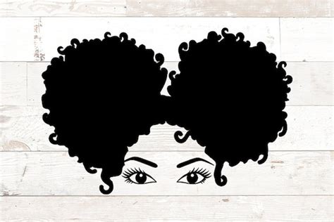 Pretty Afro Puffs Woman Clipart Beautiful Black Woman Instant