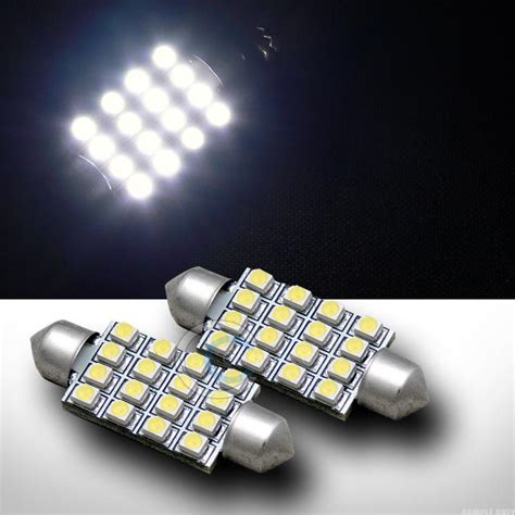 Buy 2pc White 41mm Festoon 16x Smd Led Light Bulb Interiordoor Lamp