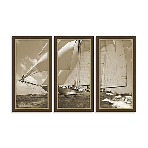 Shop for tuscan wall art at bed bath & beyond. Yacht 3-Piece Wall Art - Bed Bath & Beyond