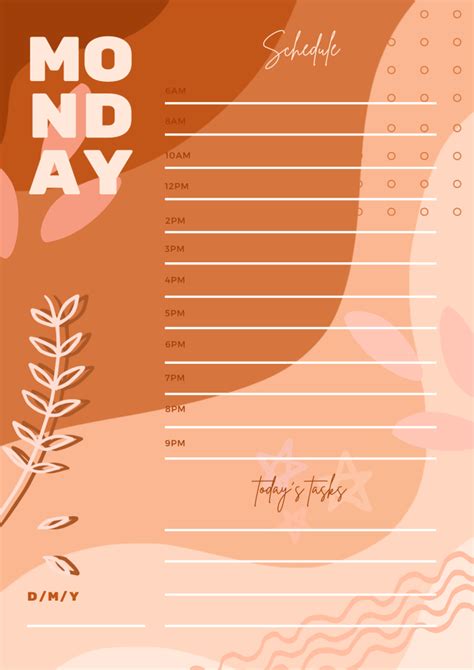 Free Aesthetic Daily Scheduler Template In 2021 Timetable Template