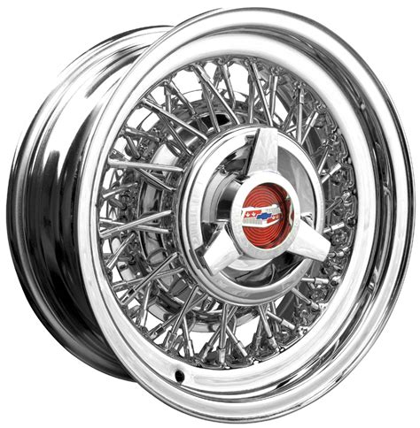 American Steel Wheel Chevyford Wire Chrome Rim With Stainless Steel