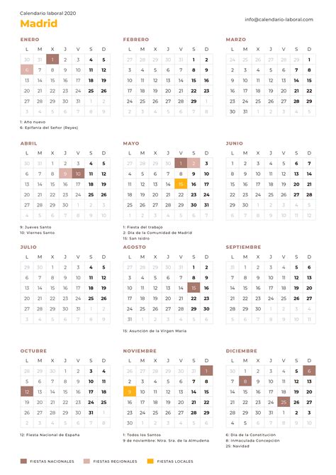 calendario laboral madrid calendario laboral