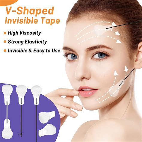 Buy Face Lift Tape 40 Pcs Invisible Face Tape With Lifting Ropes Face Lifting Strips Face Tape