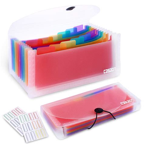 Buy 2 Pack 13-Pockets Expanding Accordion File Folder Mini Organizer