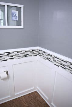 Bathroom tile wainscoting ideas best of tile wainscoting bathroom tips for using dark moody pai in 2020 small half bathrooms wainscoting bathroom. Wainscoting with tile border above | Crown Moldings ...