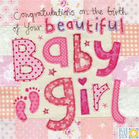 Congratulations On The Birth Of Your Beautiful Baby Girl Card Large