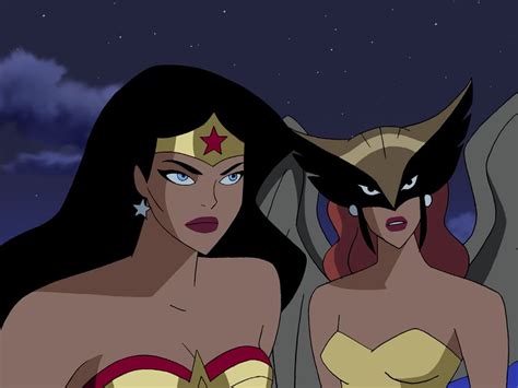 Hawk Girl And Wonder Woman From Justice League The Tv Show Batman