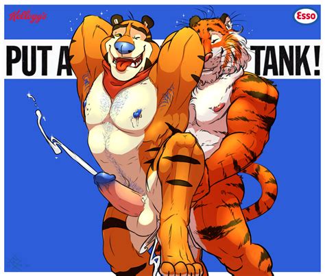 Rule 34 Esso Feline Frosted Flakes Male Mammal Repzzmonster Tiger Tony The Tiger Yaoi 2017709
