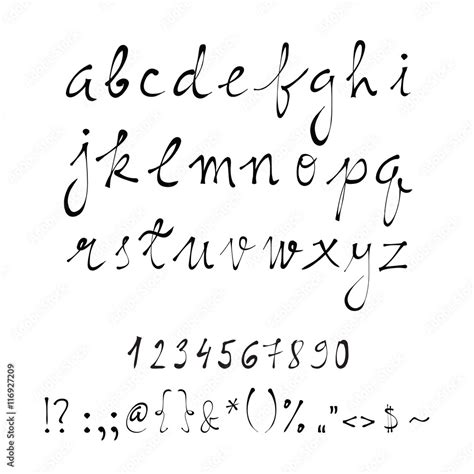 Vector Handwritten Letters Calligraphy Stock Vector Adobe Stock