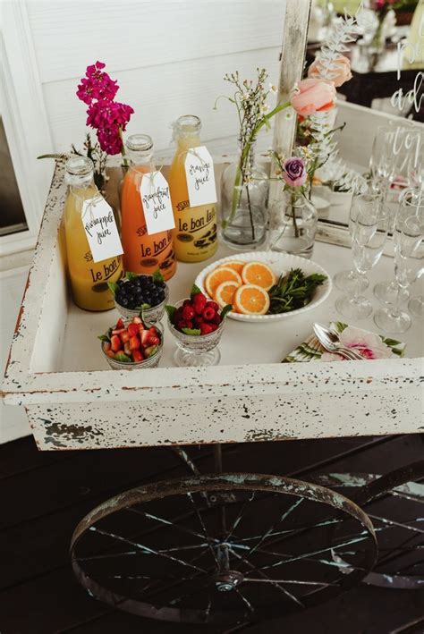 The Fresher Side Of Brunch A Bridal Shower Idea Mimosa Bar Bridal