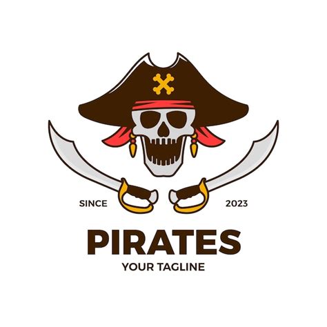 Free Vector Pirate Logo Template Design