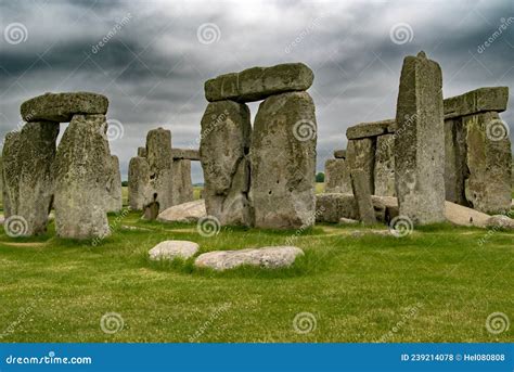 Stonehenge Prehistoric Monument At Salisbury Plain Wiltshire England