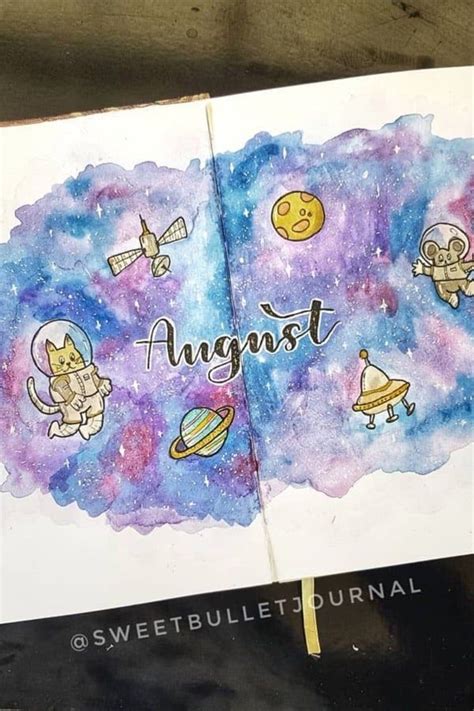 25 Bullet Journal Space And Galaxy Spreads For 2020 Crazy Laura