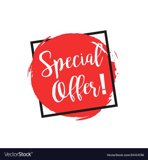 Special Offer In Frame With White Background Vector Image
