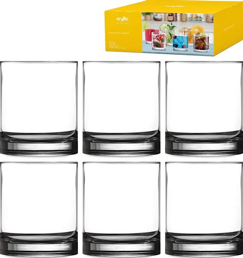 Kryllic Plastic Tumbler Cups Plastic Drinking Glasses Acrylic Highball Tumblers Set Of 6