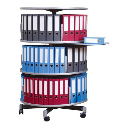 Moll Deluxe Binder And File Carousel Three Tier Shelving Unit And Reviews