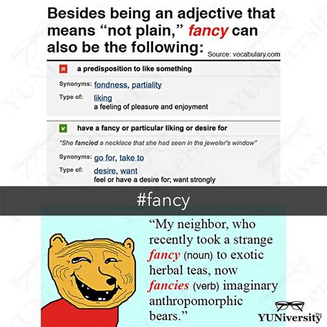 Fancy Is A Fancy Word ω That Is More Than Just An Adjective That
