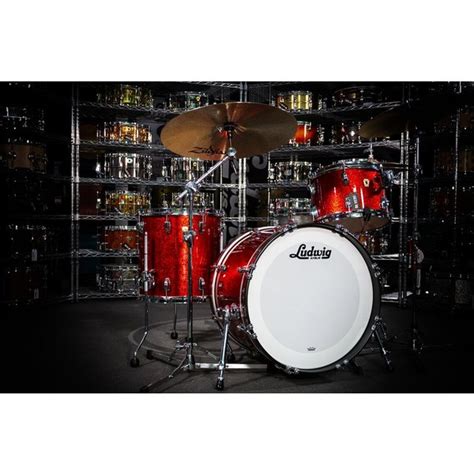 Ludwig Classic Maple Downbeat Kit Red Sparkle Graham Russell Drums