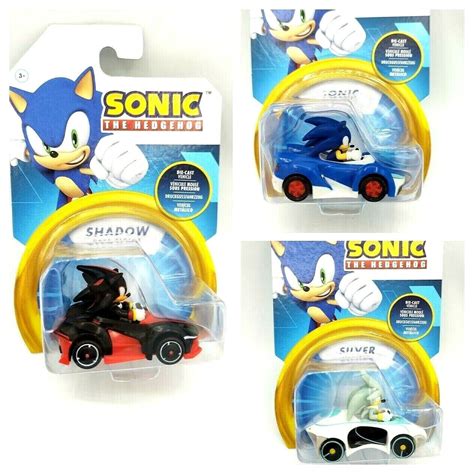 Sonic The Hedgehog Team Sonic Racing Die Cast Vehicle Silver Shadow Or