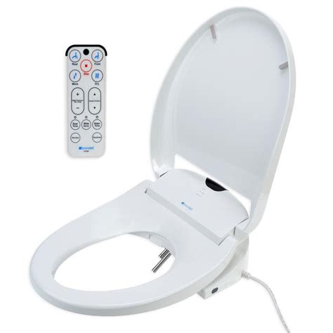 Brondell Round Heated Bidet Toilet Seat In White The Home Depot Canada