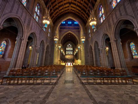 Ohio Trinity Episcopal Cathedral In Cleveland Oh Inside View From