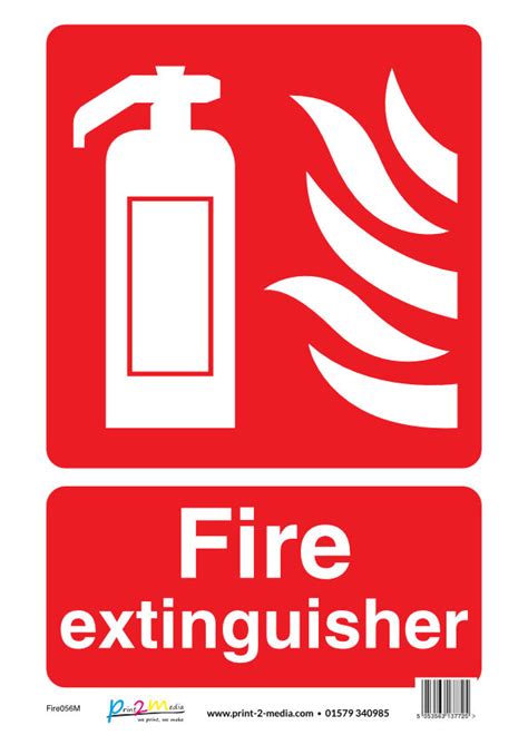 Fire Extinguisher Safety Sign Print 2 Media Ltd