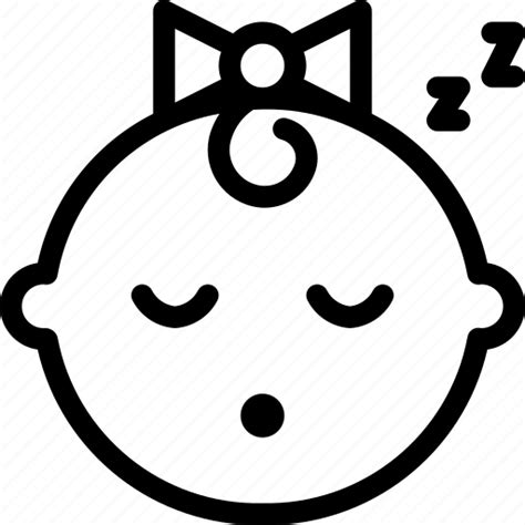 Baby Child Girl Sleeping Icon Download On Iconfinder