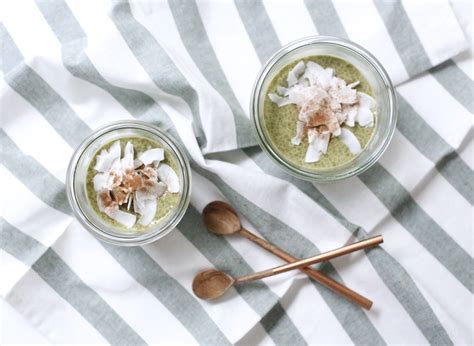 Matcha Coconut Chia Pudding With Cinnamon Sophie Benbow
