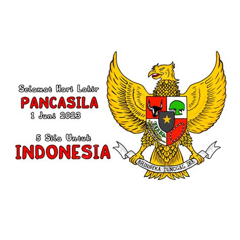 Ilustrasi Hari Pancasila Indonesia Vektor Hari Pancasila 1 Juni