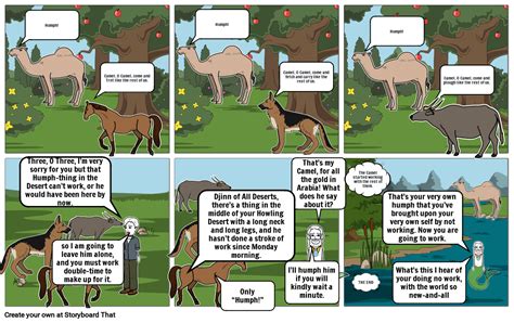 How The Camel Got His Hump Storyboard By 077cc2be
