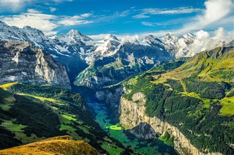 Switzerland has to be one of the most beautiful places in the world! Wengen, Canton of Berne, Switzerland - Above Wengen ...