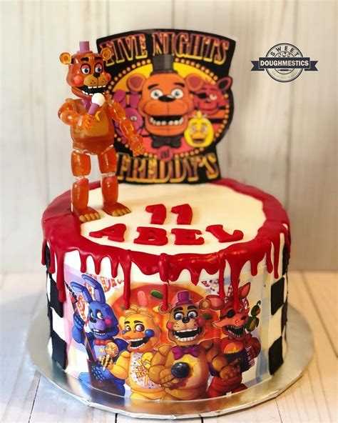 Five Nights At Freddys Cake By Sweet Doughmestics Pasteles Fiesta