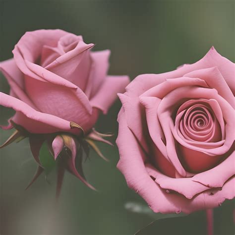 Free Picture Two Pastel Pink Roses Close Up Of Beautiful Flowers Ai Art
