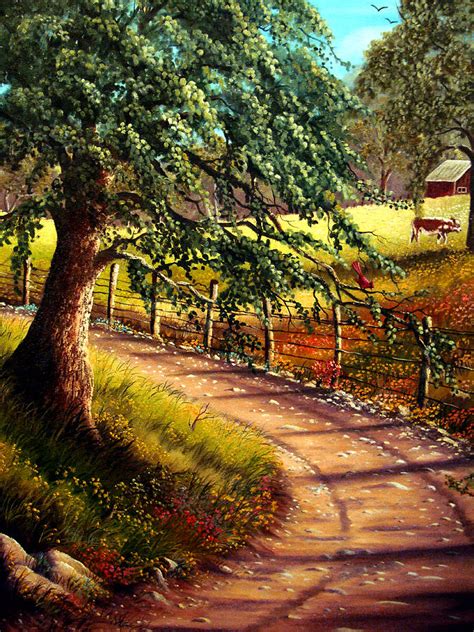 Country Road Painting By David G Paul