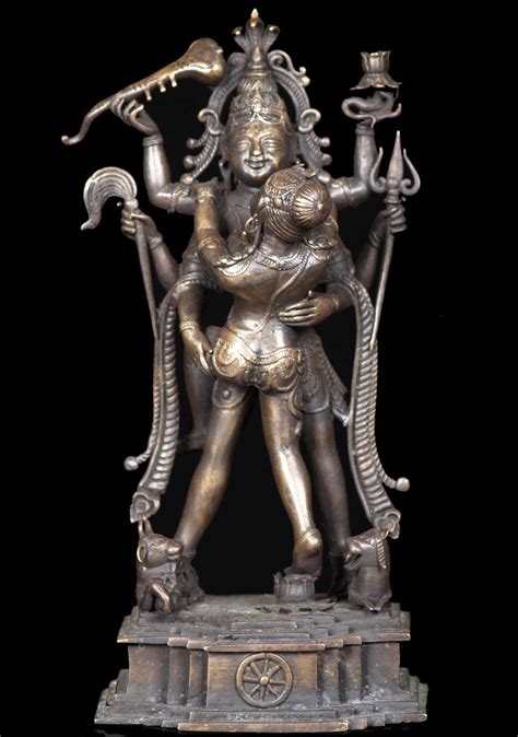 Sold Black Bronze Shiva Shakti Statue 11 54b32 Hindu Gods And Buddha