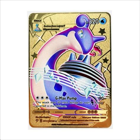 Gold Shiny Lapras Vmax Pokemon Card Secret Ultra Rare Shining Etsy