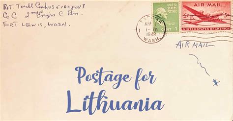 Postage To Lithuania How To Send A Letter To Lithuania