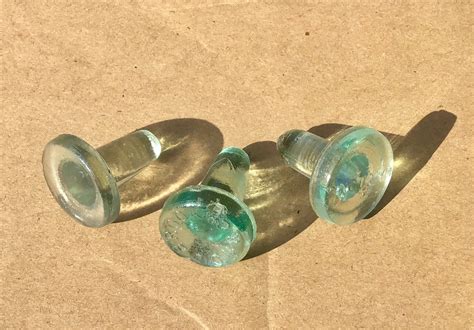 Antique Bottle Stoppers Aqua Glass Holbrook And Co 1900 S Aqua Glass Bottle Stoppers