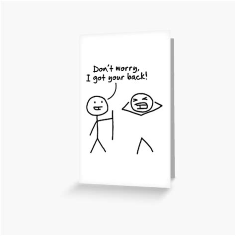 I Got Your Back Greeting Card For Sale By Offensivefun Redbubble