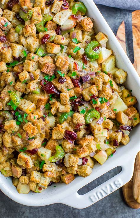 Baked Apple Cranberry Stuffing Recipe Peas And Crayons