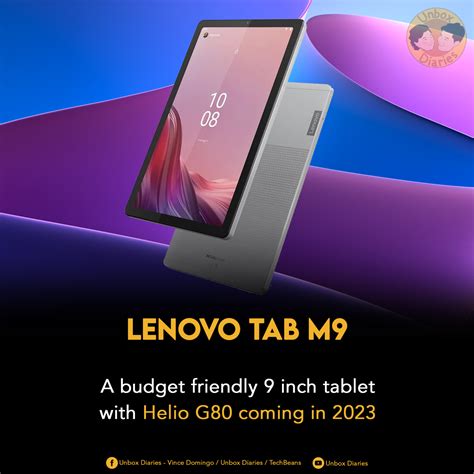Lenovo's budget friendly Tab M9 with 9 inch display and Helio G80