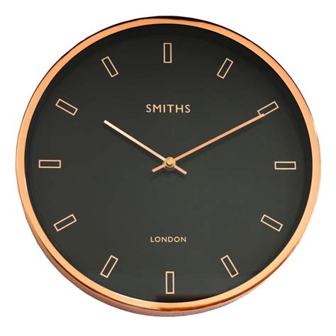 Contemporary Copper Wall Clock Black Country Metalworks