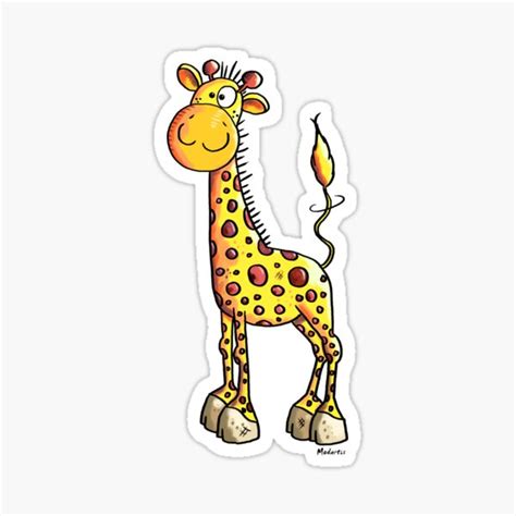 Little Cute Baby Giraffe Cartoon T Giraffes Sticker For Sale
