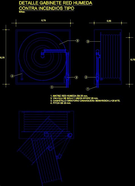 Anyway, i cut a strip of 1 wide alum. Fire Extinguisher Hose - Cabinet DWG Detail for AutoCAD ...