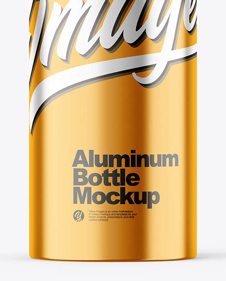 Download Metallic 200ml Aluminum Bottle w/ Screw Cap Mockup in ...