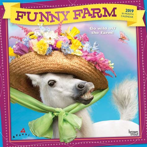Avanti Funny Farm 2019 12 X 12 Inch Monthly Square Wall Calendar With