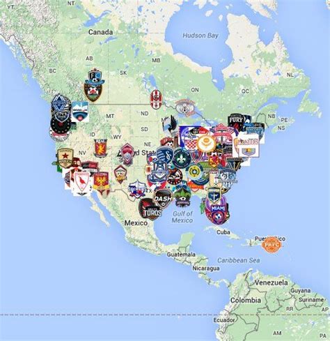 Map Of All Soccer Clubs In Usa In Progress ヨーロッパサッカー ロゴのインスピレーション