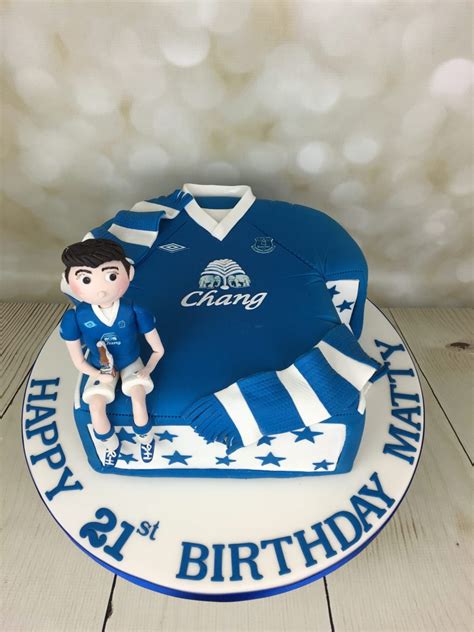 Have a look at our football / soccer shaped cakes , these are all customised designs and can. Everton Football Shirt Cake - Mel's Amazing Cakes